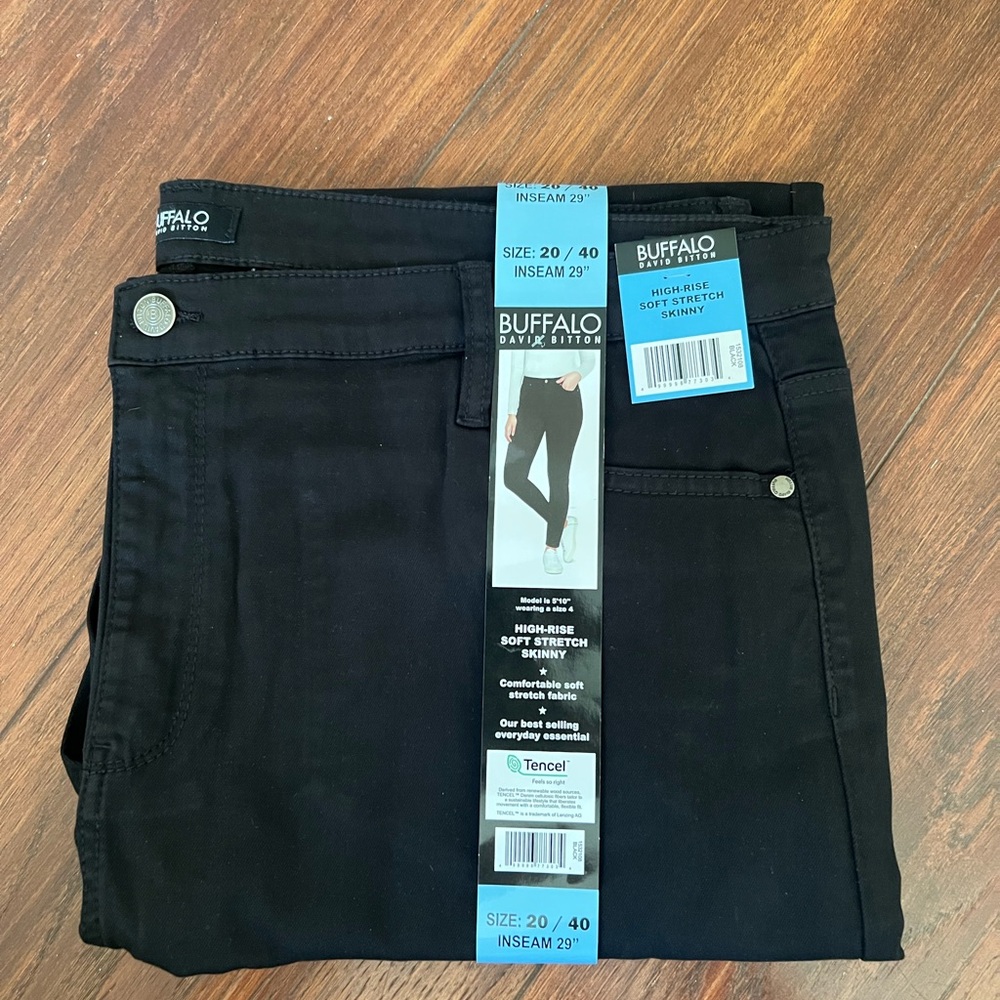 Buffalo David Bitton Black Soft Stretch Skinny Jeans